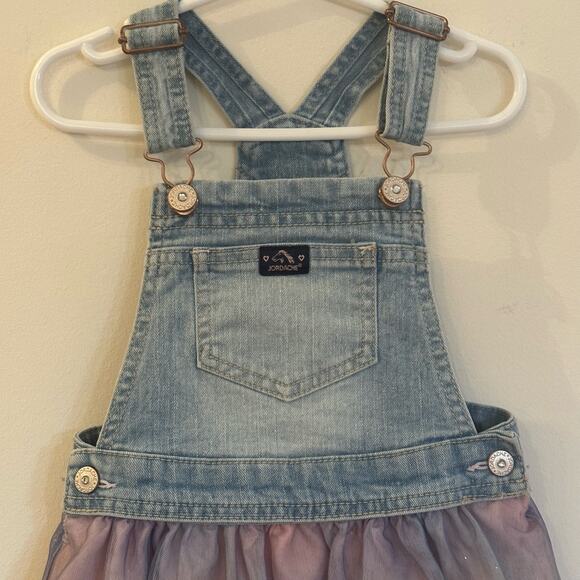 Jordache Denim Tutu Overalls sz 5T Skirted Denim Coveralls - Picture 7 of 7